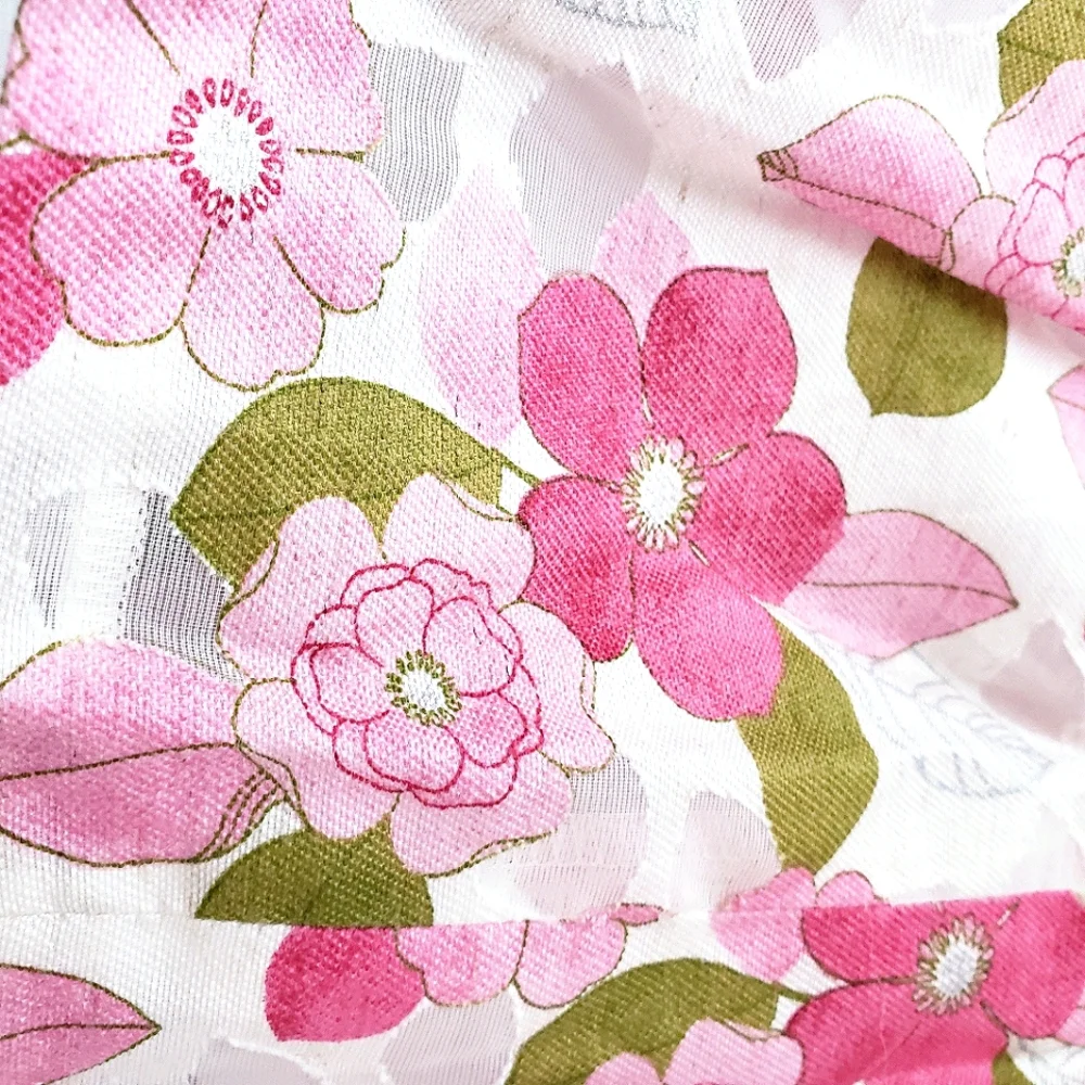 Mayoral Nwot Creme/Pink/Green Floral Puff Sleeve Dress